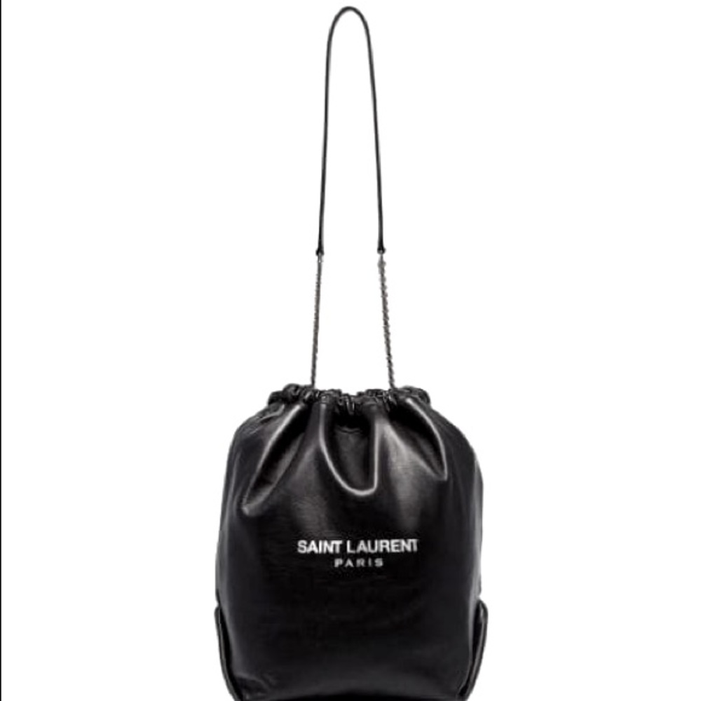 SAINT LAURENT Teddy large chain bucket hobo shoulder bag